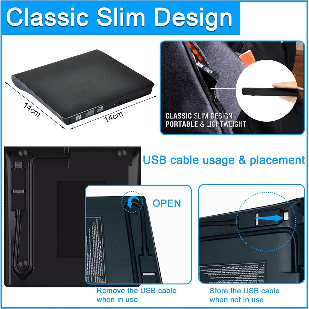 Externer CD/DVD-Brenner über USB - Anschluss kaufen bei MJtronics