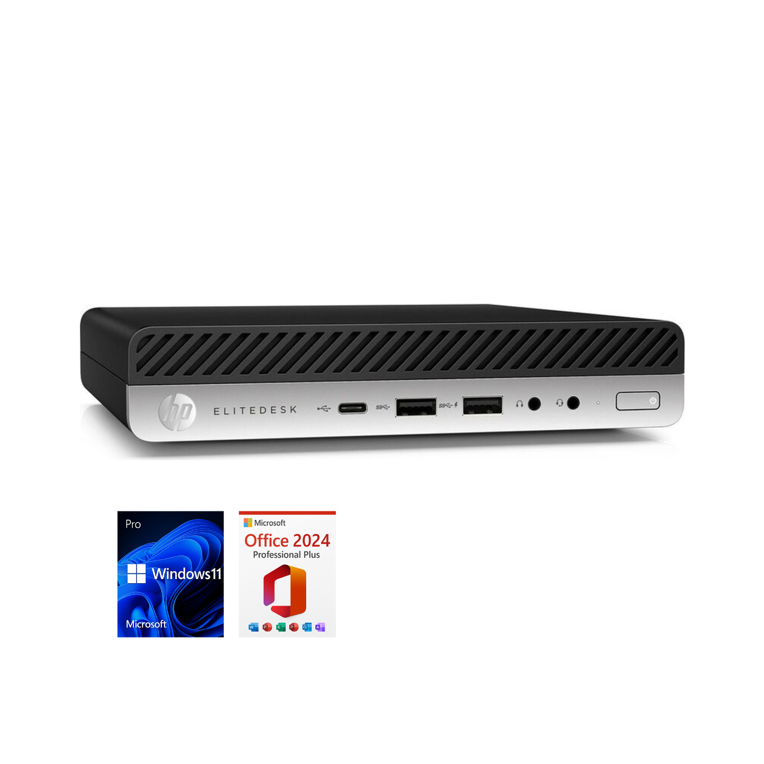HP EliteDesk 800 Mini G4 Mini PC i3 8100T, 16GB RAM, 256GB SSD, Win 11 Pro, Office 24
