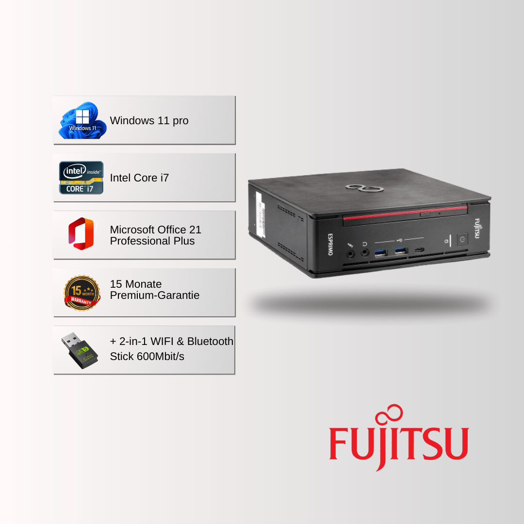 Fujitsu Esprimo Q956 Mini PC i7 6700, 32GB RAM, 1TB SSD, Win 11 Pro, Office 21 - konfigurierbar - Mjtronics