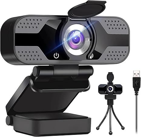 Webcam mit Mikrofon (1080p; 20 MP) – Perfekt für Videokonferenzen und Streaming