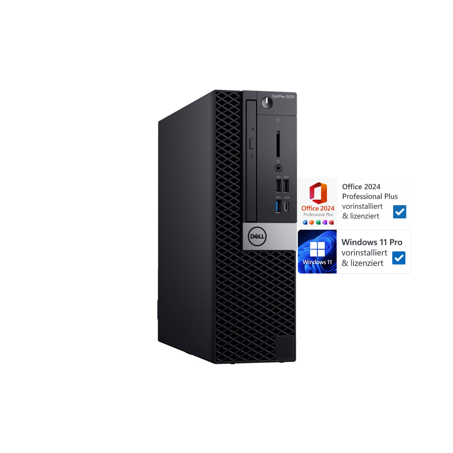 Dell OptiPlex 5070 SFF | Intel Core I3-9100 | 16 GB RAM | 256 GB SSD | Windows 11 Pro | Office 2024