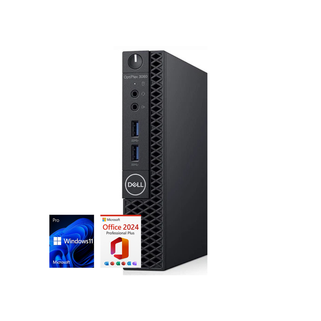 Dell OptiPlex 3060 Mini-PC i7-8700T, 16GB, 512GB SSD, Win 11 Pro, Office 24