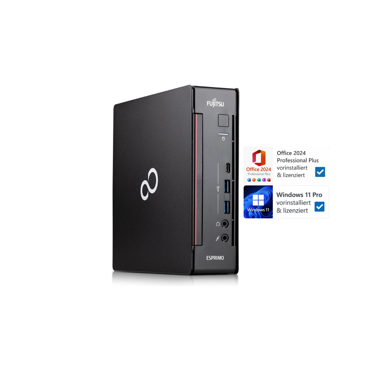 Fujitsu ESPRIMO ミニPC Core i3-9100T　WIN11 Fujitsu Esprimo Q958 Mini PC mit i3 8100T + 8GB - Jetzt online kaufen!