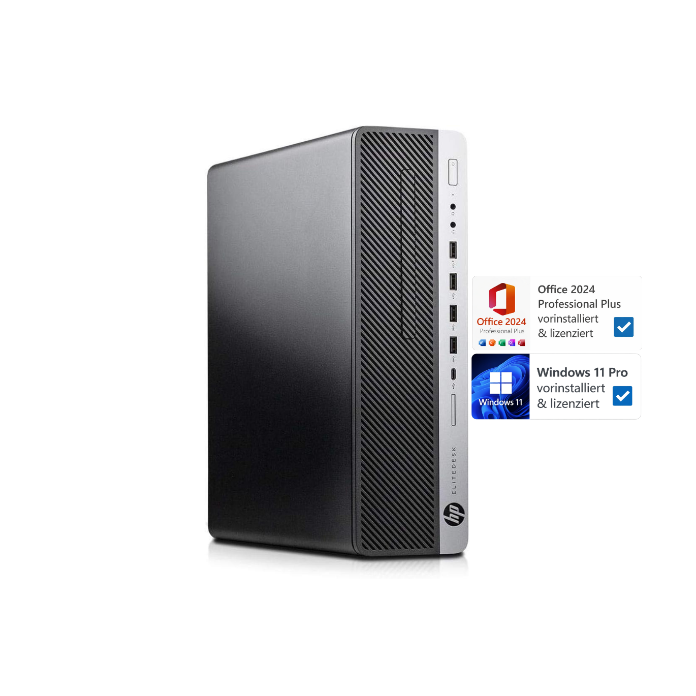 HP EliteDesk 800 SFF | Intel Core 9. Gen | 16 GB RAM | 256 GB SSD | Windows 11 Pro | Office 2024
