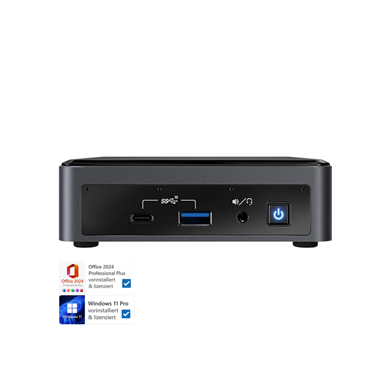 NUC Office 2024 Mini-PC | Intel Core I3-10110U | 16 GB RAM | 512 GB SSD | Windows 11 Pro | Office 2024