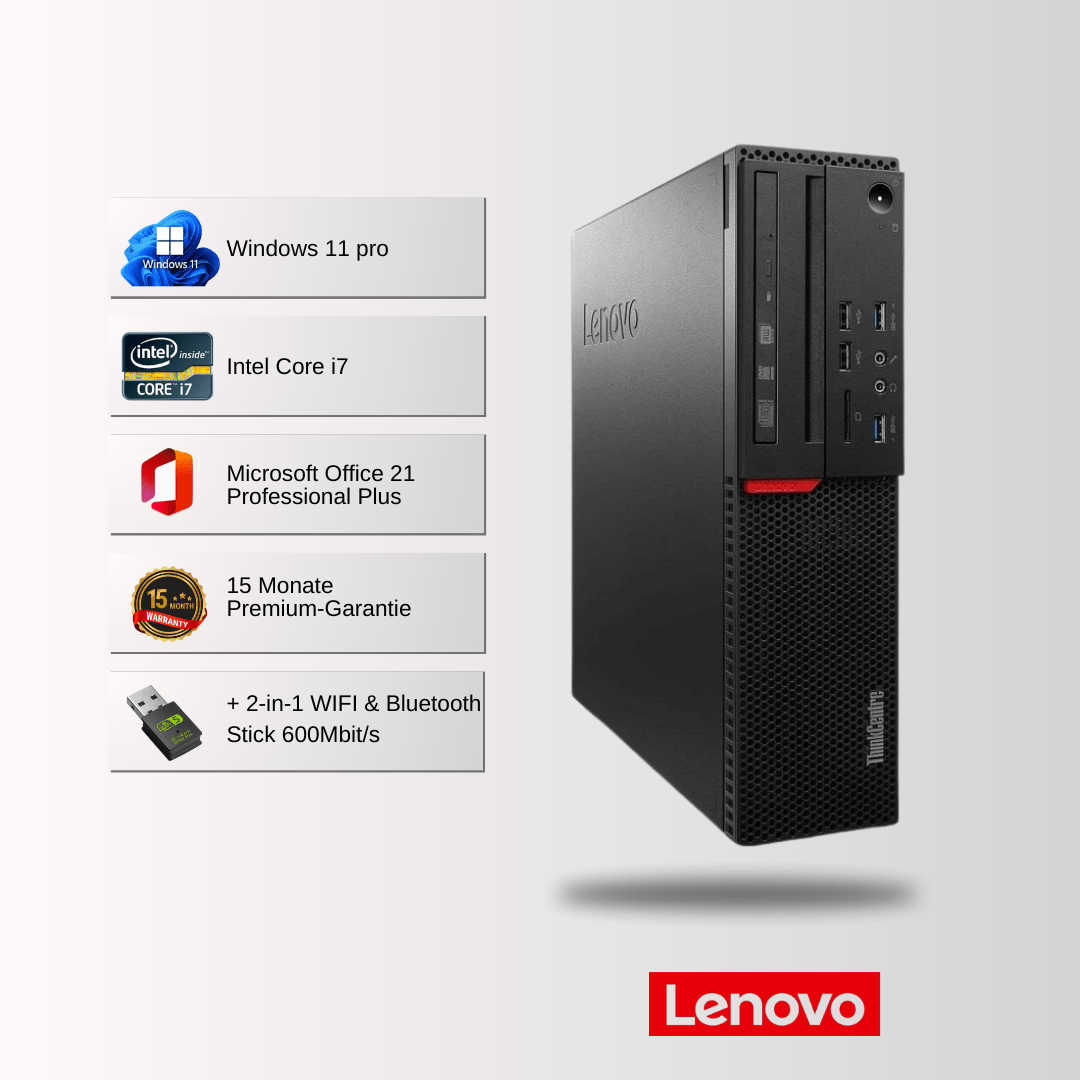 Lenovo ThinkCentre M800 SFF i7 6700, 32GB RAM, 1TB SSD, Win 11 Pro, Office 21 - konfigurierbar - Mjtronics